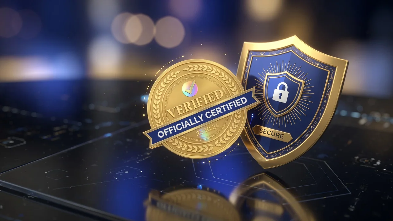 Prüfung eines Lizenzsiegels auf einer Casino-Webseite